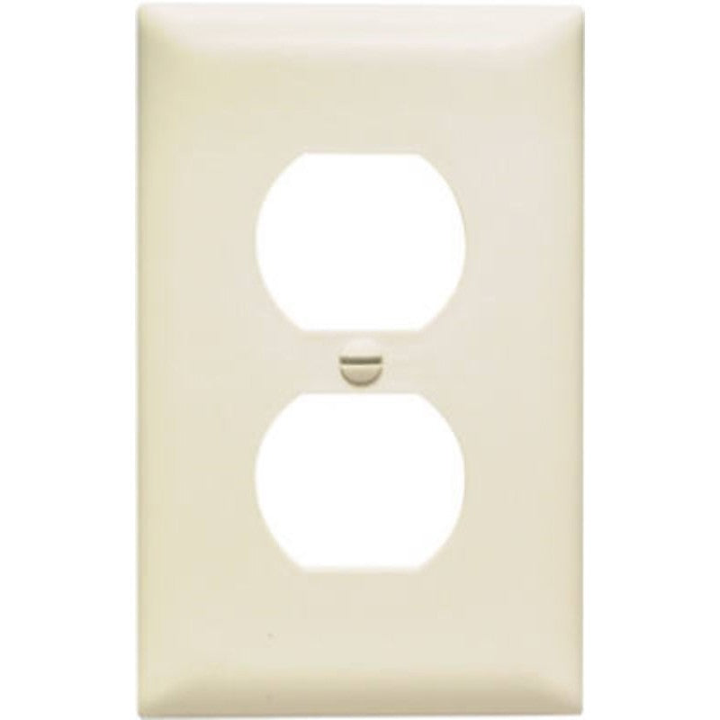 Legrand TradeMaster TP TP8LACP10 Outlet Wallplate, 5-3/4 in L, 2.35 in W, Mid, 1 -Gang, Nylon, Light Almond