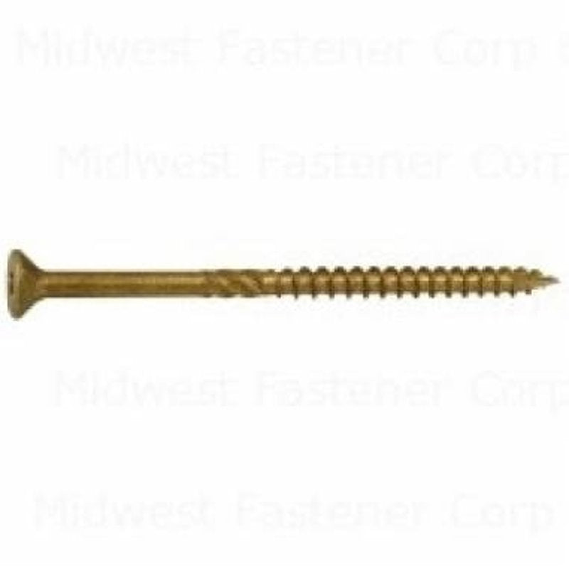 SaberDrive 50760 Deck Screw, #10 Thread, 3-1/2 in L, Serrated Thread, Bugle Head, Star Drive, Steel, 1358/PK