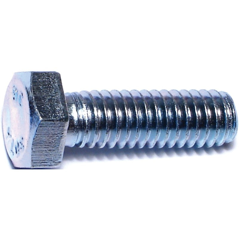 Midwest Fastener 00029 Bolt, 5/16-18 in Thread, 1 in OAL, 2 Grade, Zinc, Zinc, Coarse Thread