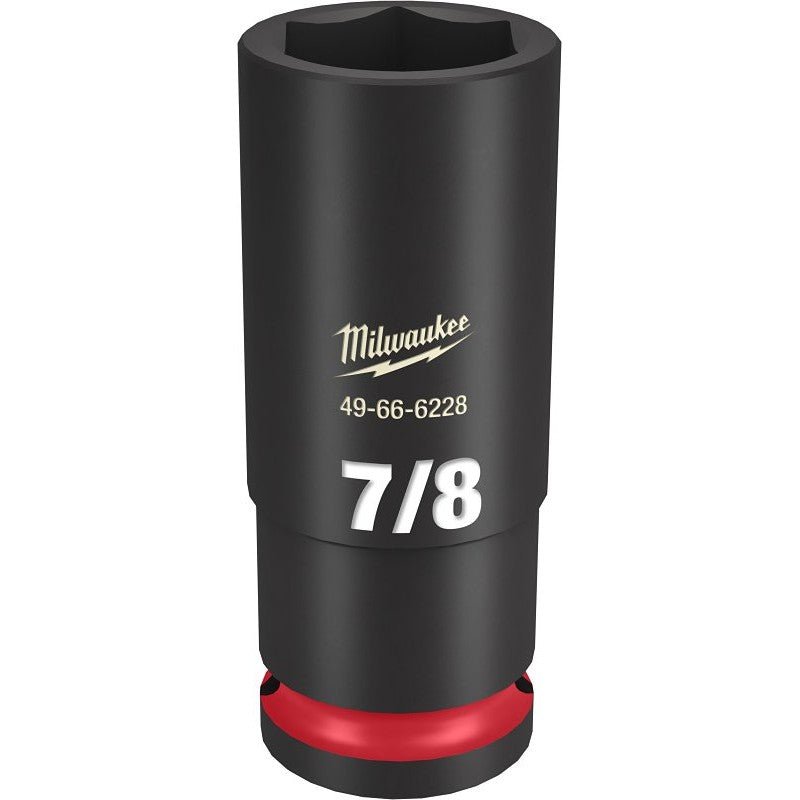 Milwaukee SHOCKWAVE Impact Duty Series 49-66-6228 Deep Impact Socket, 7/8 in Socket, 1/2 in Drive, Square Drive