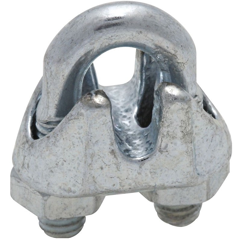 National Hardware 3230BC Series N248-260 Wire Cable Clamp, 1/16 in Dia Cable, 3 in L, Malleable Iron, Zinc