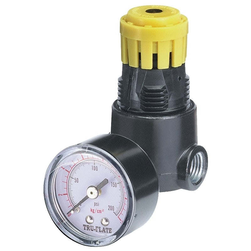Tru-Flate 24-444 Air Line Regulator, Polycarbonate, 2.9 in H