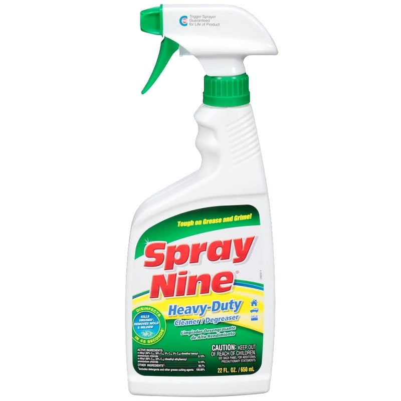 Spray Nine 26825 Cleaner and Degreaser, 22 fl-oz, Liquid, Citrus, Clear