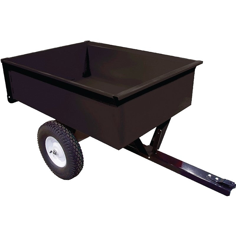 Ag South SC10-MC Trailer/Dump Cart, Steel Deck, 16 in Wheel, Black