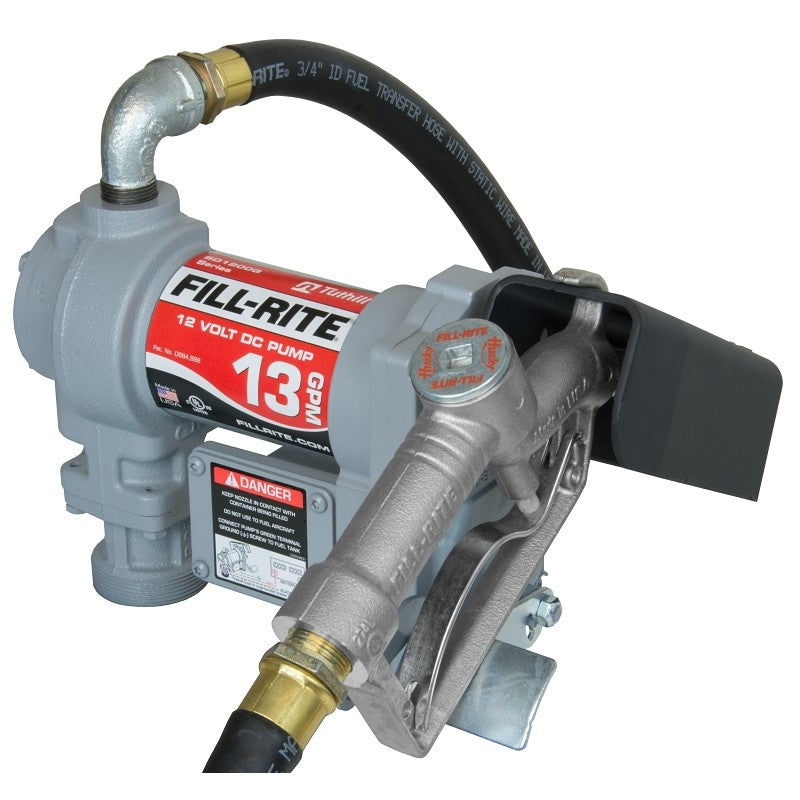 Fill-Rite SD1202G/SD1202 Fuel Transfer Pump, Motor: 1/4 hp, 12 VDC, 20 A, 30 min Duty Cycle, 3/4 in Outlet, 13 gpm