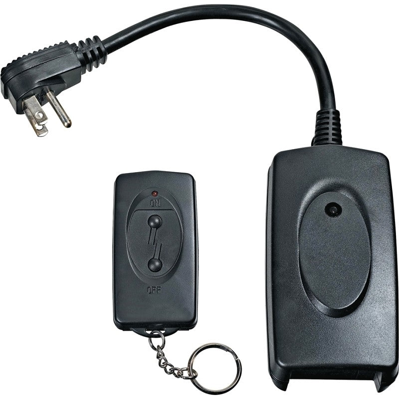 Woods 32555 Wireless Remote Control, 13 A, 125 V, 1625 W, CFL, Fluorescent, Incandescent, LED Lamp, Black