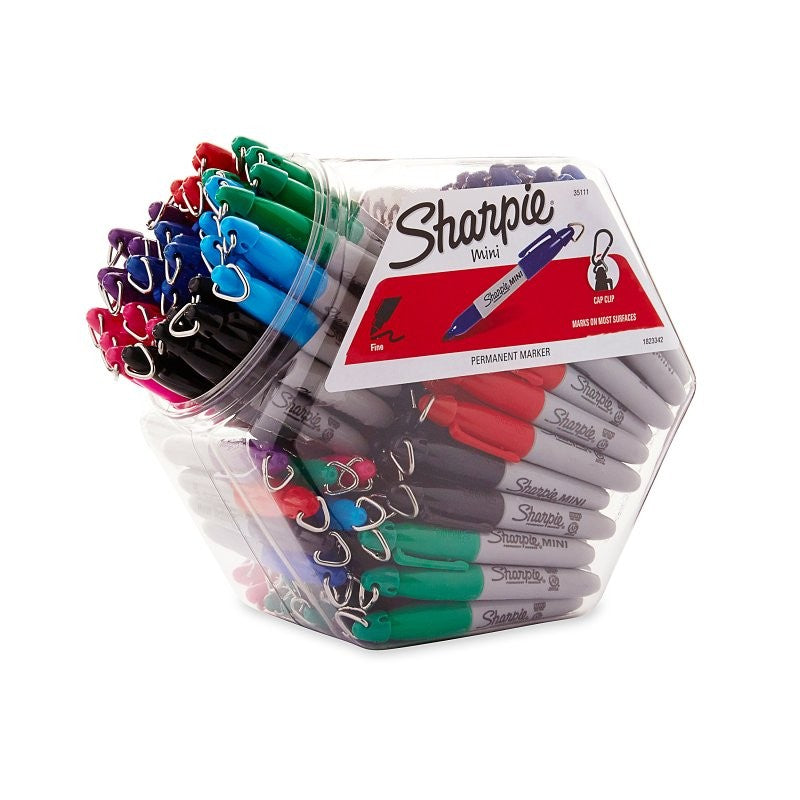 Sharpie 35111 Mini Permanent Marker, Fine Lead/Tip, 0.9 mm Lead/Tip, Assorted Lead/Tip (Pack of 72)