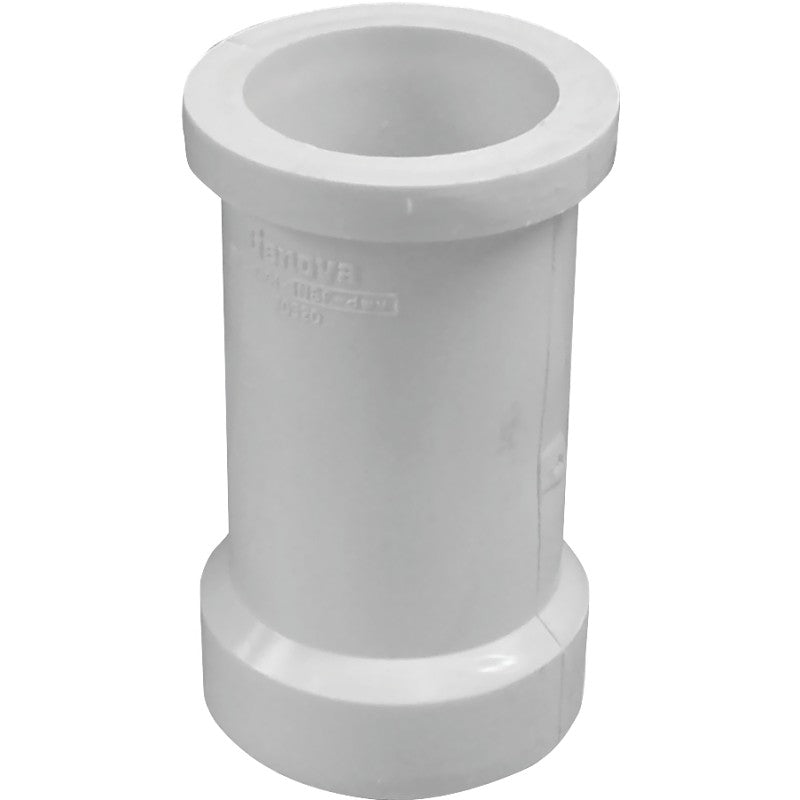 Canplas 193464 Pipe Adapter, 4 x 3 in, Spigot x Hub, PVC, White