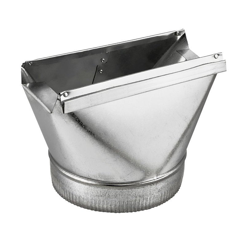 Lambro 120 Range Hood Transition, Round, 3-1/4 in W to 4 in Dia x 10 in L Dimensions, Aluminum