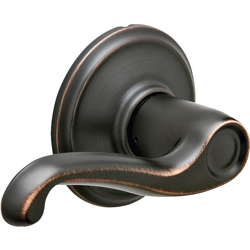 Schlage F Series F10V FLA 716 Passage Lever, Mechanical Lock, Aged Bronze, Metal, Residential, 2 Grade