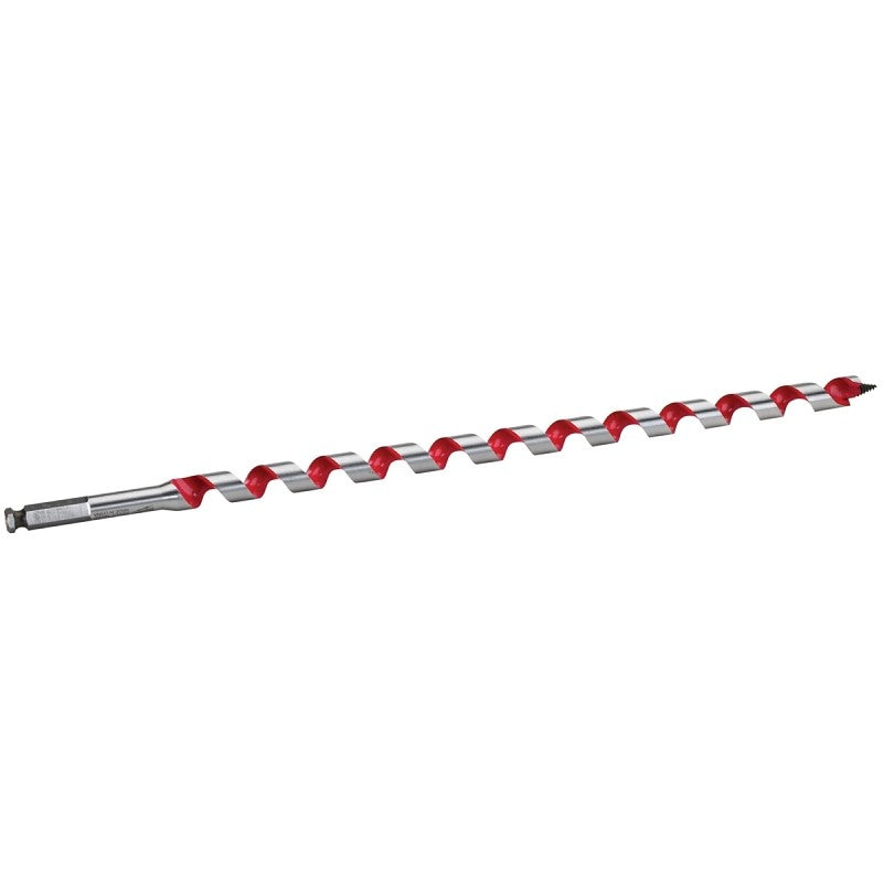Milwaukee 48-13-5750 Ship Auger Bit, 3/4 in Dia, 18 in OAL, Spiral Flute, 7/16 in Dia Shank, Hex Shank