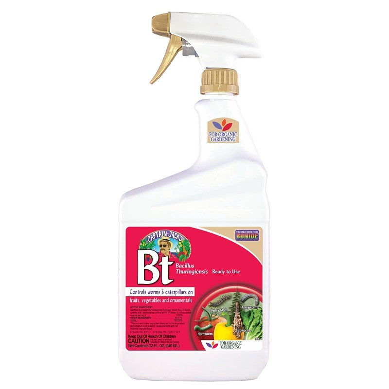 Bonide 806 Bacillus Thuringiensis, Liquid, Spray Application, 1 qt