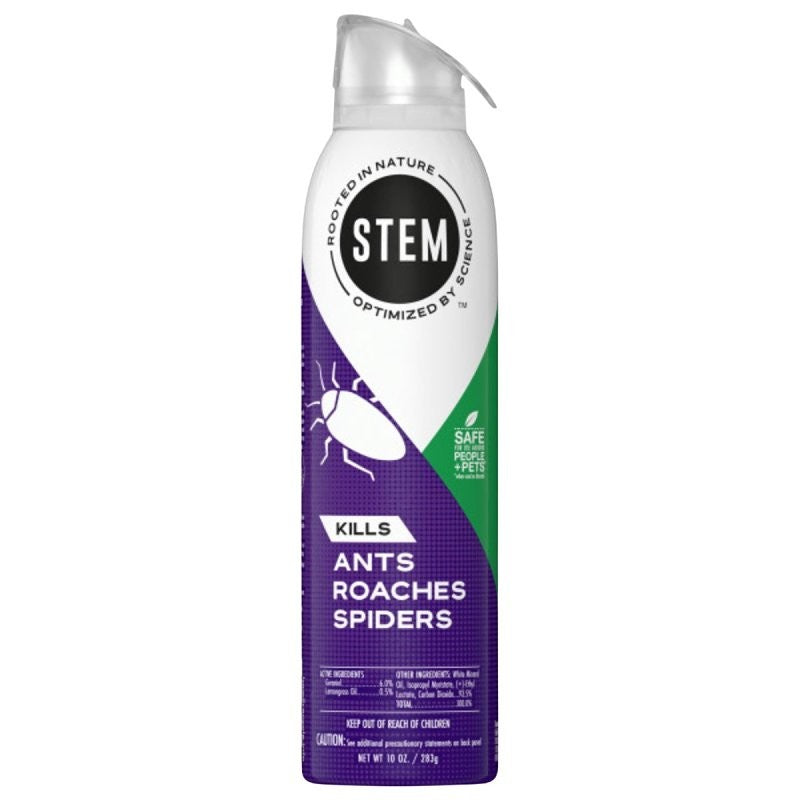 Stem 3282 Bug Killer, Spray Application, Indoor, Outdoor, 10 oz Can, Compositions: Geraniol, Lemongrass (Pack of 6)