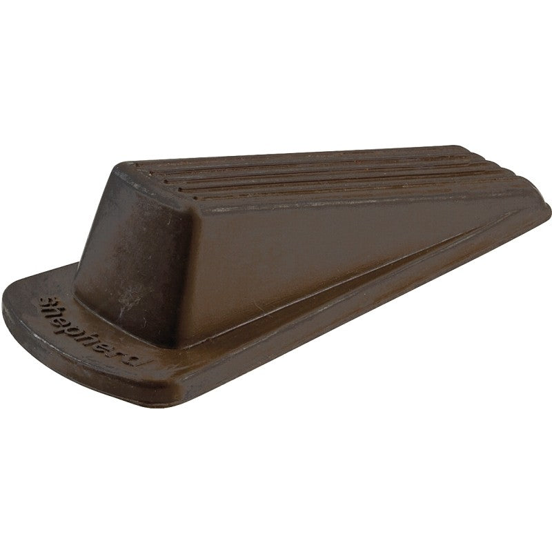 Shepherd Hardware 9133 Wedge Door Stop, Brown, 4.3/4 in L, 2-1/8 in W, Rubber