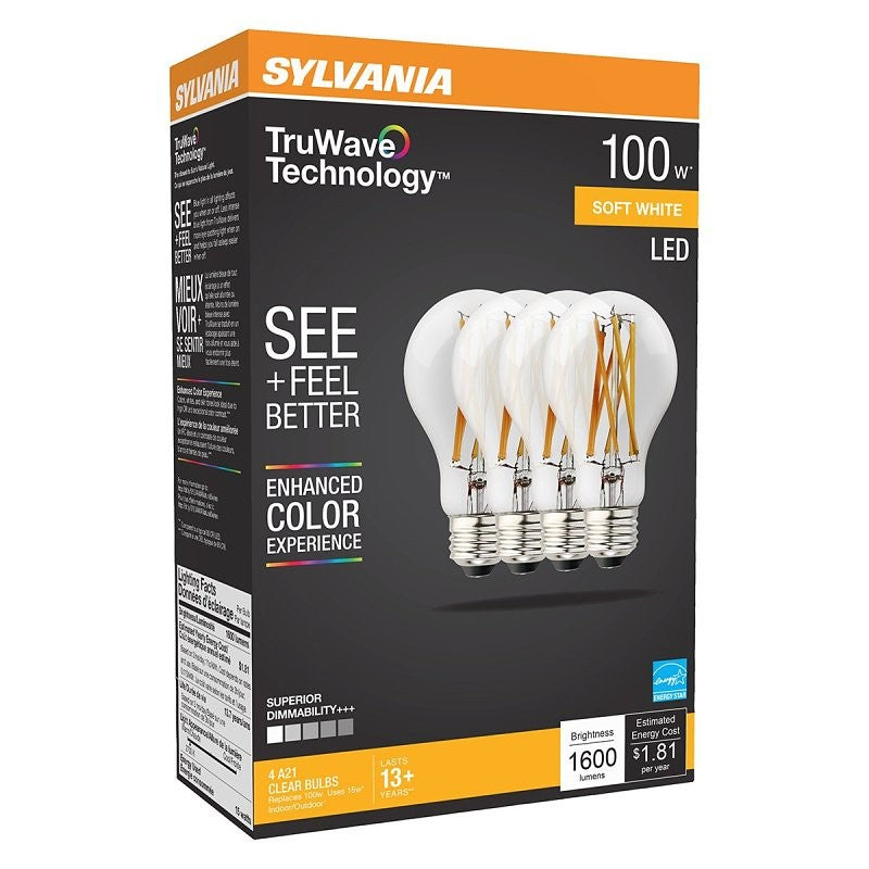 BULB LED A21 CLEAR SFTWHT 13W