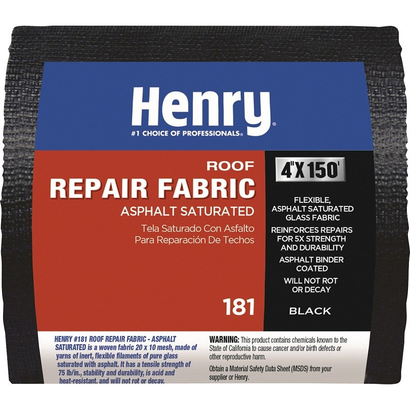 Henry HE181195 No-Groove Siding Panel, 150 ft L, 4 in W, Asphalt Saturated Glass, Black