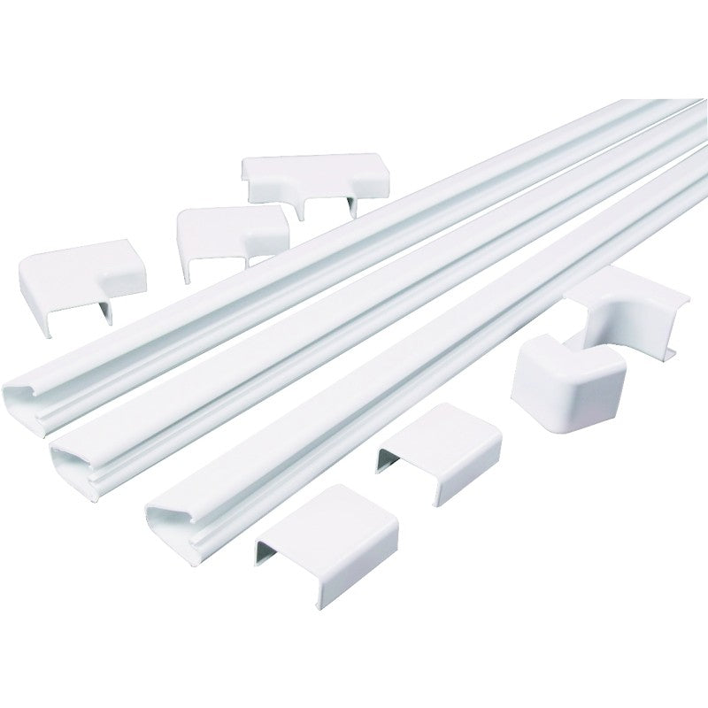 Wiremold C210 Cord Channel Kit, White, PVC