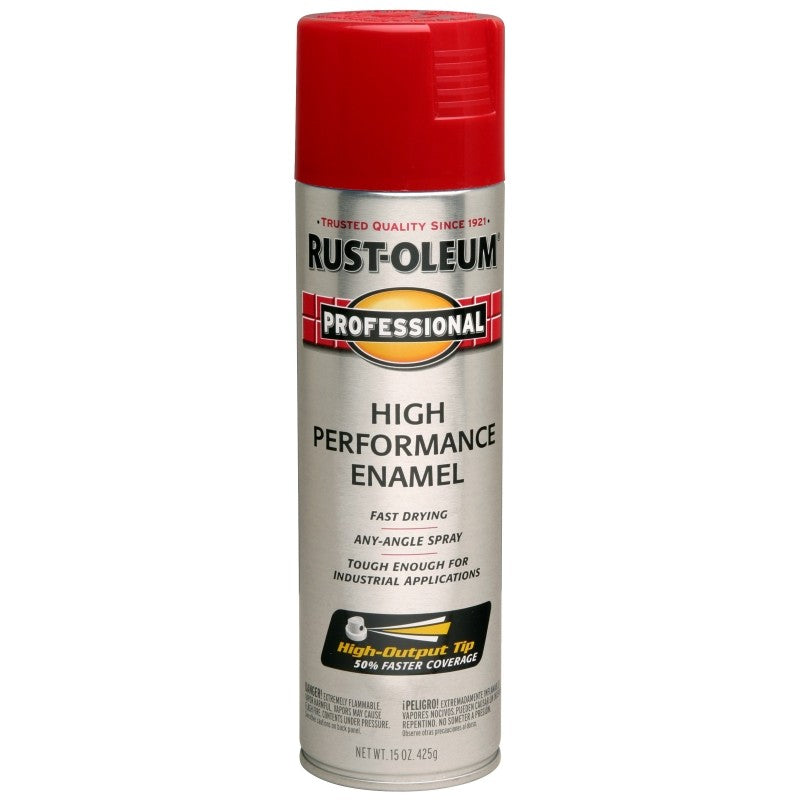 Rust-Oleum 7564838 Safety Spray Paint, Gloss, Safety Red, 15 oz, Can