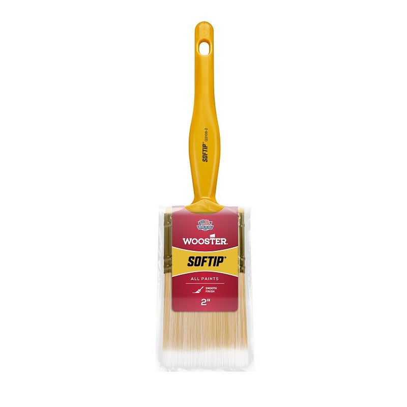 Wooster Q3108-2 Paint Brush, 2 in W, 2-7/16 in L Bristle, Nylon/Polyester Bristle, Beaver Tail Handle