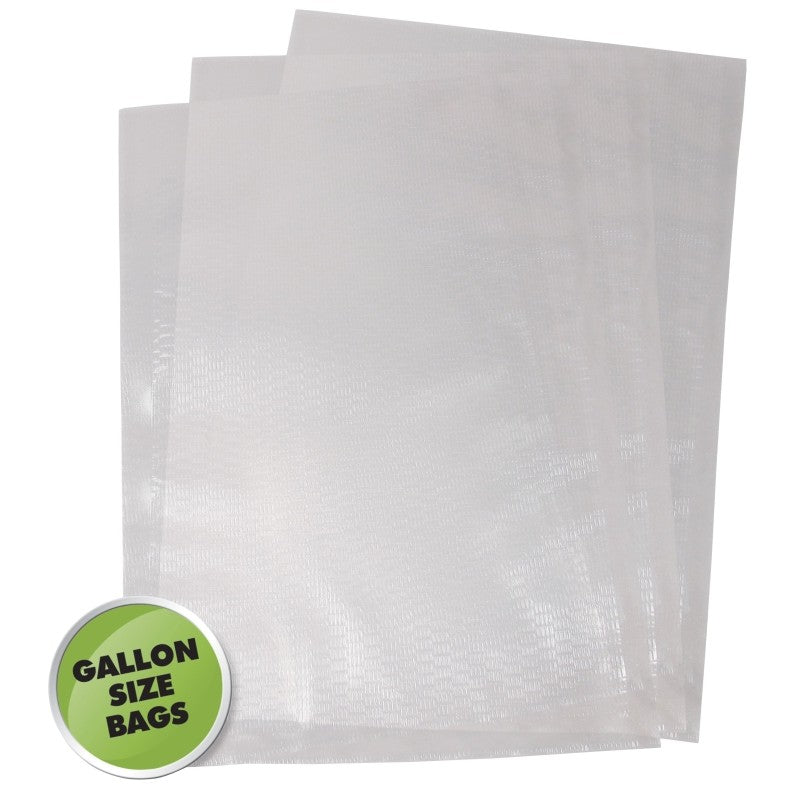 Weston 30-0102-W Series Vacuum Seal Bag, 16 in L, 11 in W, Plastic, Clear