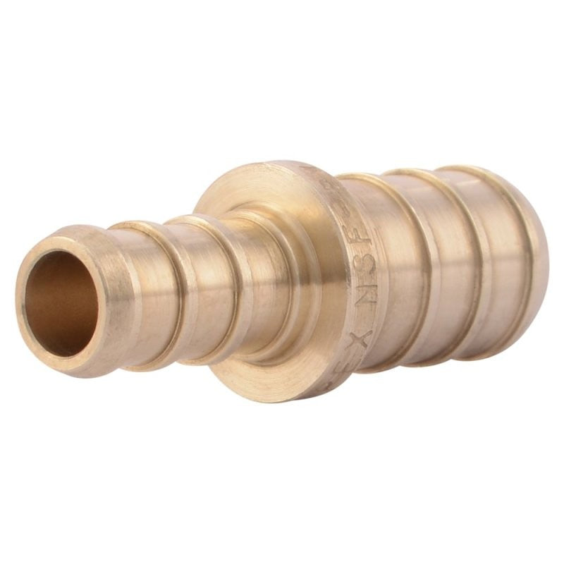 SharkBite UC009LFA Reducing Coupling, 3/8 x 1/2 in, Barb x Crimp, Brass, 80 to 160 psi Pressure