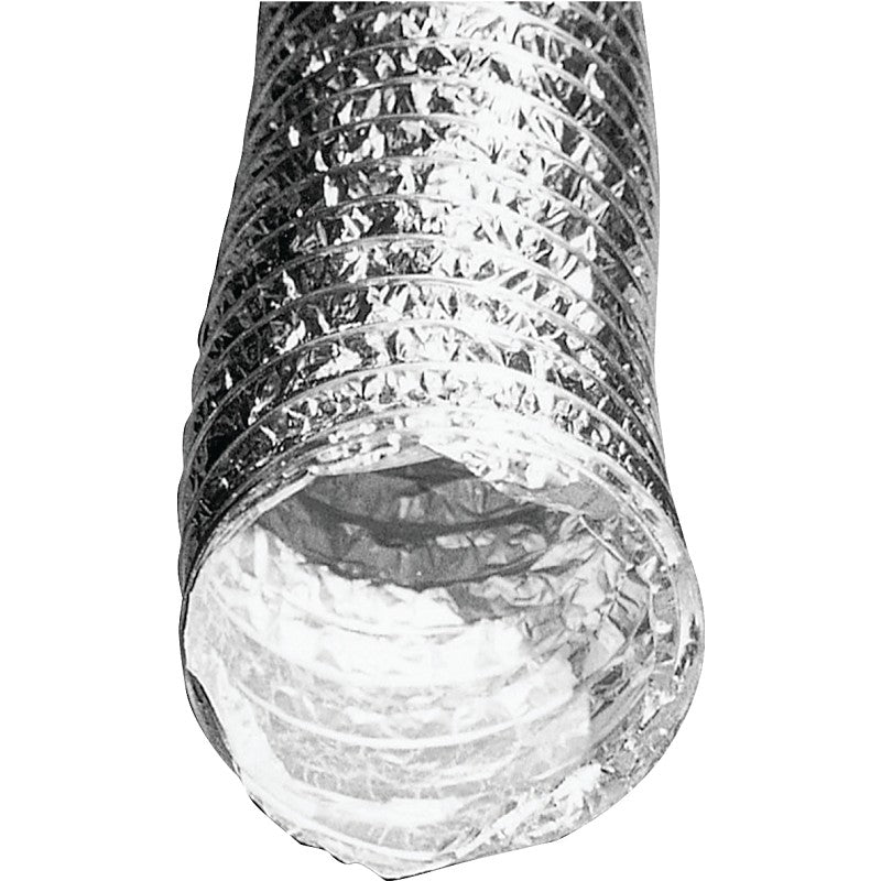 Builder's Best 110224 Foil Duct, 8 ft L, Class 1 Pressure Class, Aluminum/Polyester