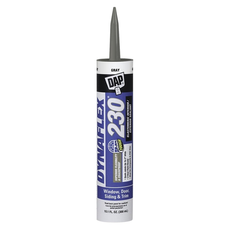 DAP 18286 Premium Sealant, Gray, 1 day Curing, 40 to 100 deg F, 10.1 oz Cartridge (Pack of 12)