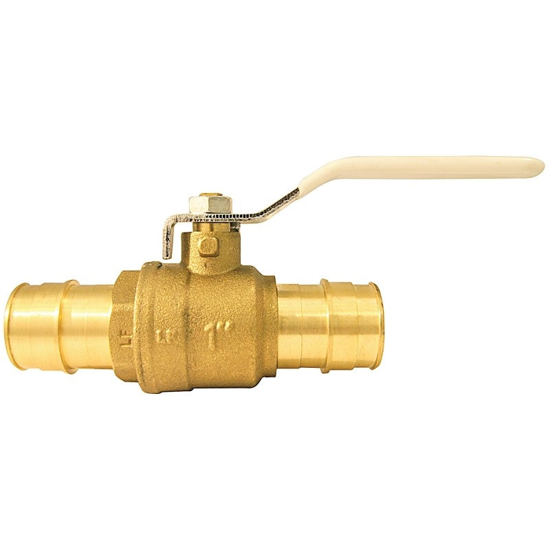 Apollo EPXV1 Ball Valve, 1 in Connection, Barb, 200 psi Pressure, Quarter-Turn Actuator, Brass Body