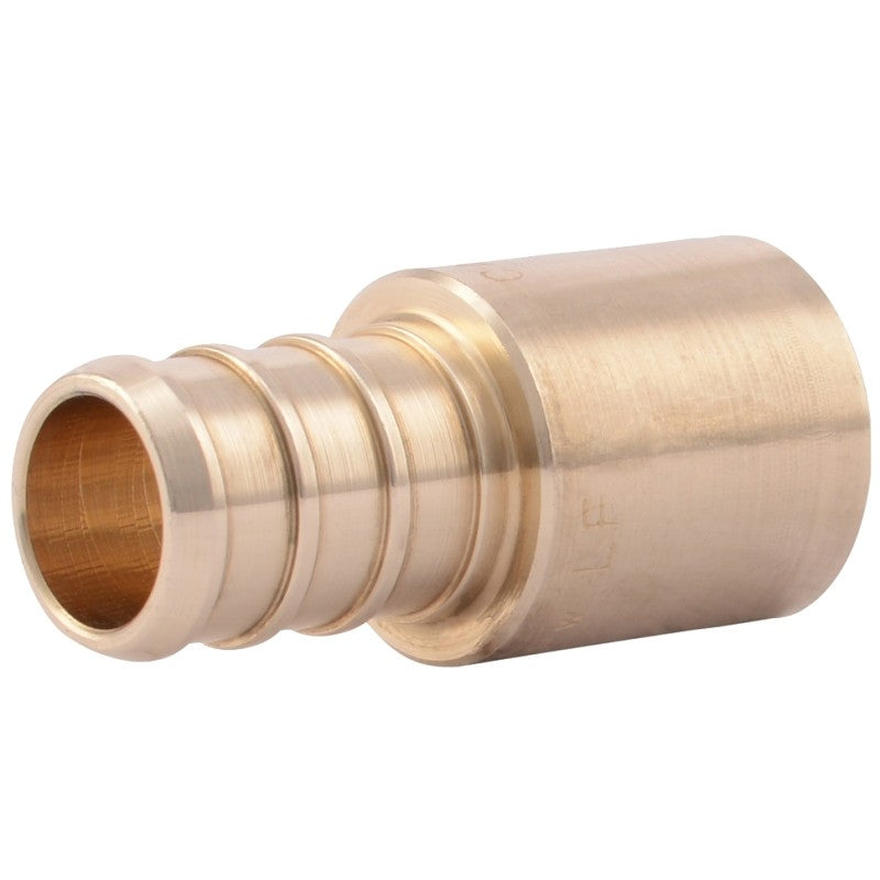 SharkBite UC607LFA Hose to Pipe Adapter, 1/2 in, PEX Barb x Male Sweat, DZR Brass, 200 psi Pressure