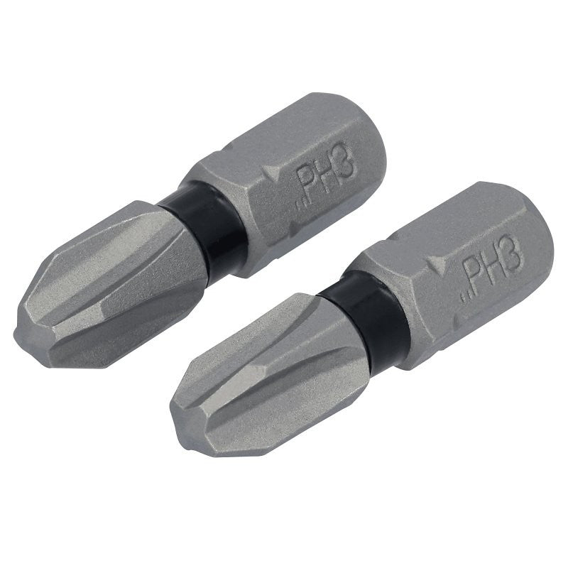 DEWALT TOUGHGRIP DWAF1PH3TG2 Screwdriver Bit, #3 Drive, Phillips Drive, 1/4 in Shank, Hex Shank, 1 in L, Steel