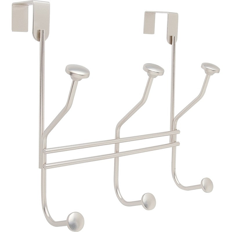 Amerock H55548S Series Hook, 9-3/4 in L x 9-5/16 in W x 5-1/3 in H Dimensions, Silver, 3-Hook, Steel (Pack of 2)