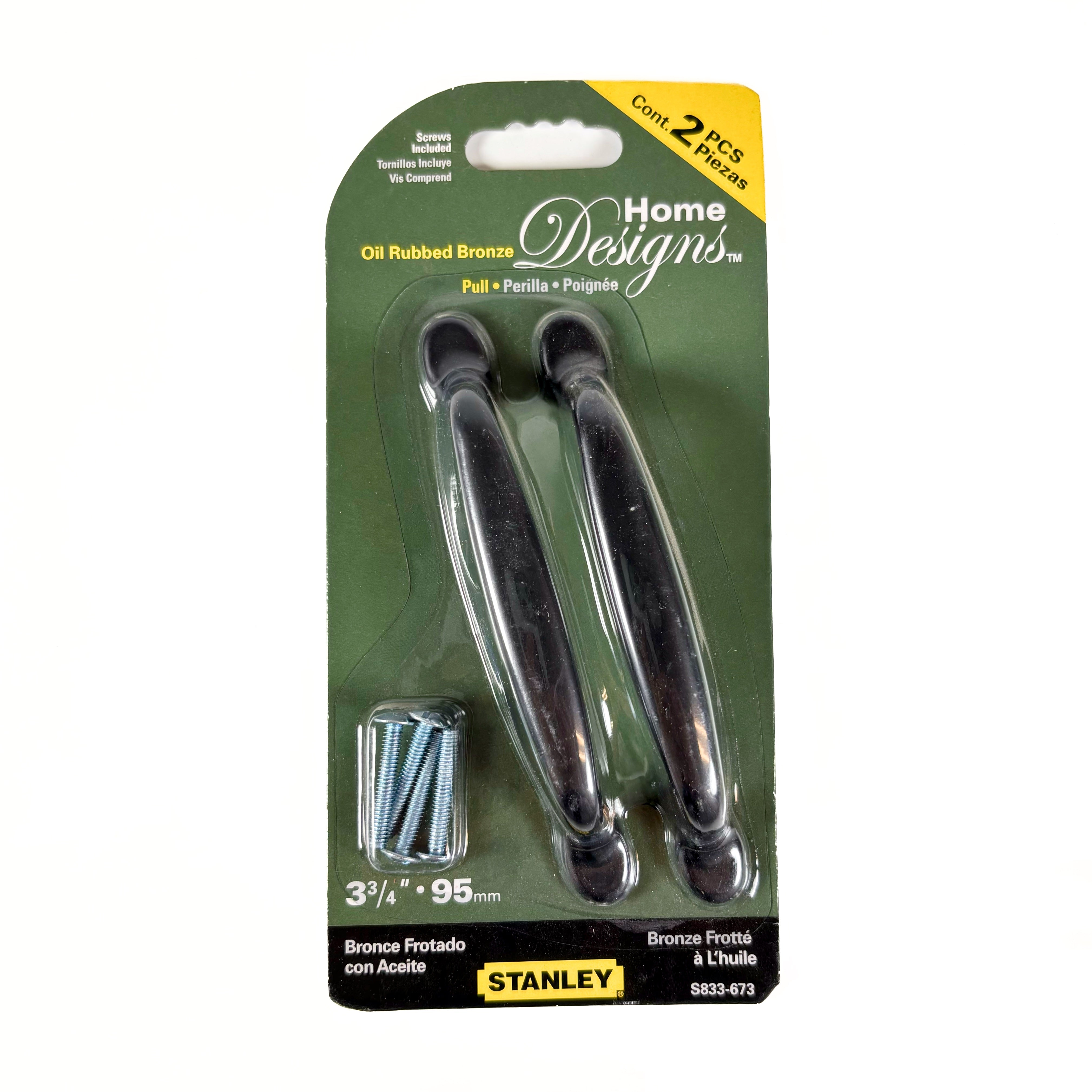 Spoon Cabinet and Drawer Pulls 3-3/4 Inch Centers Oil Rubbed Bronze 2 Pack (POS)