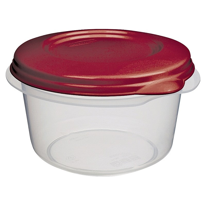 Rubbermaid 1777166 Series Food Container Set, Square, Includes: (1) 5 Cup and (2) 3 Cup Containers with Lids, Chili Red