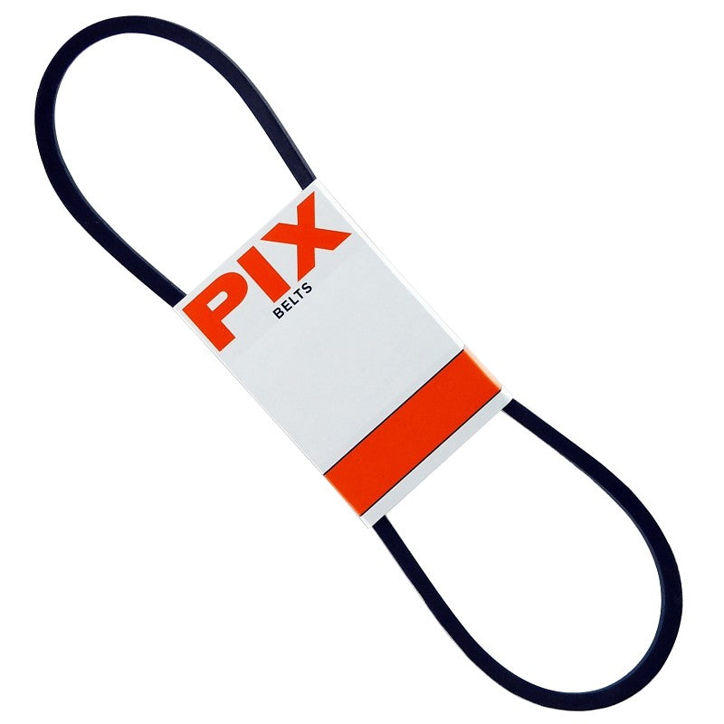 PIX A28/4L300 V-Belt, 30 in Outside Circumference, Molded Cog, 1/2 in W, Black