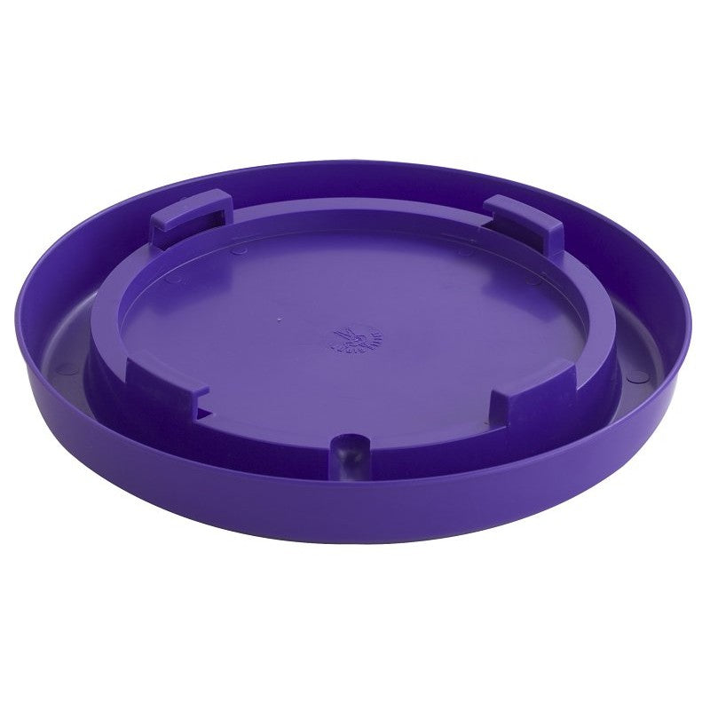 Little Giant 780PURPLE Waterer Base, 11 in Dia, 1-3/4 in H, 1 gal Capacity, Plastic, Purple