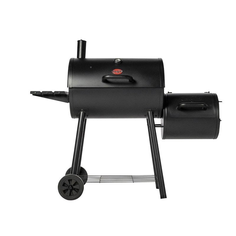 Char-Griller Smokin' Pro CG30044223 Barrel Grill and Offset Smoker, Charcoal, Steel, Black