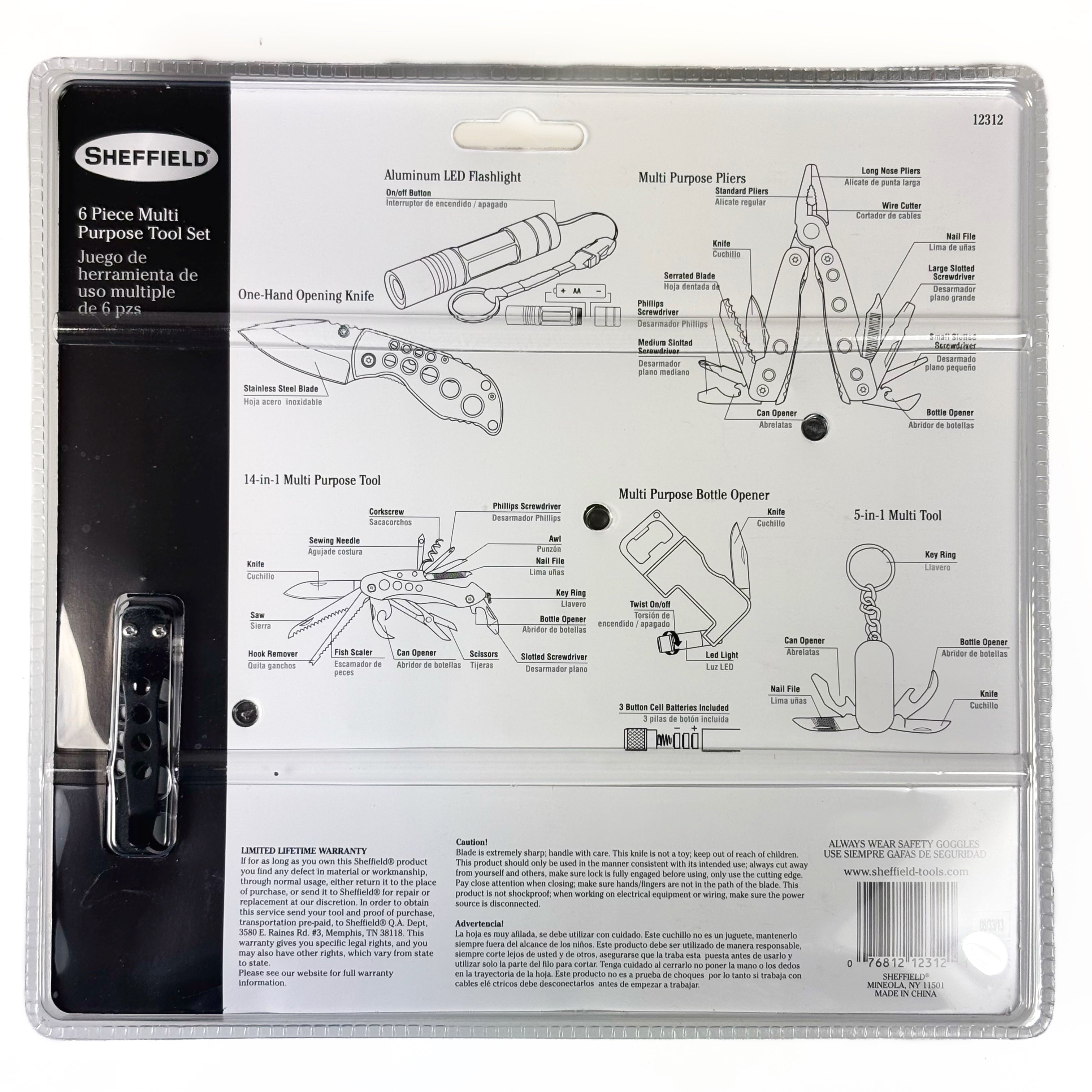 6 Piece Multi Purpose Tool Set