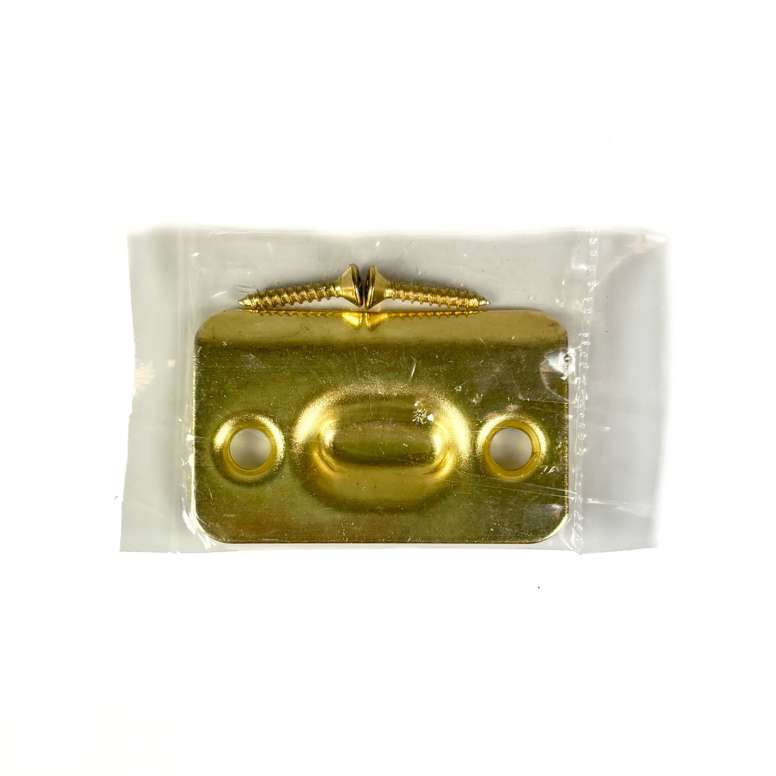 Ball Catch Strike Plate 2-1/4 Inch Polished Brass (POS)