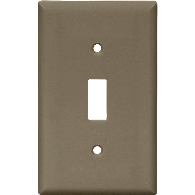 Eaton Wiring Devices 5134B-BOX Wallplate, 4-1/2 in L, 2-3/4 in W, 1 -Gang, Nylon, Brown, High-Gloss (Pack of 15)