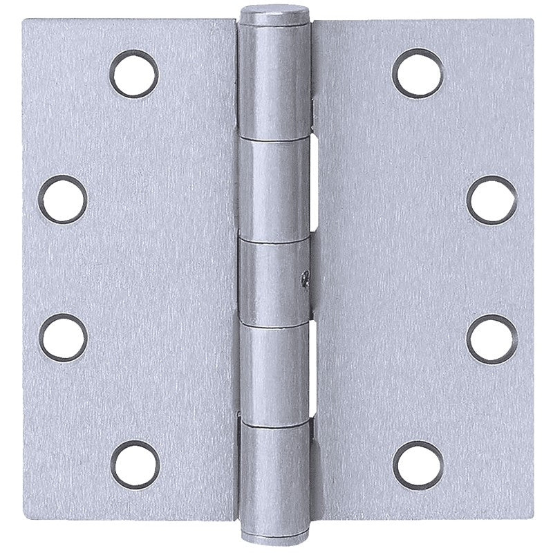 Tell Manufacturing H4040 Series HG100322 Square Hinge, 4 in H Frame Leaf, Satin, Stainless Steel