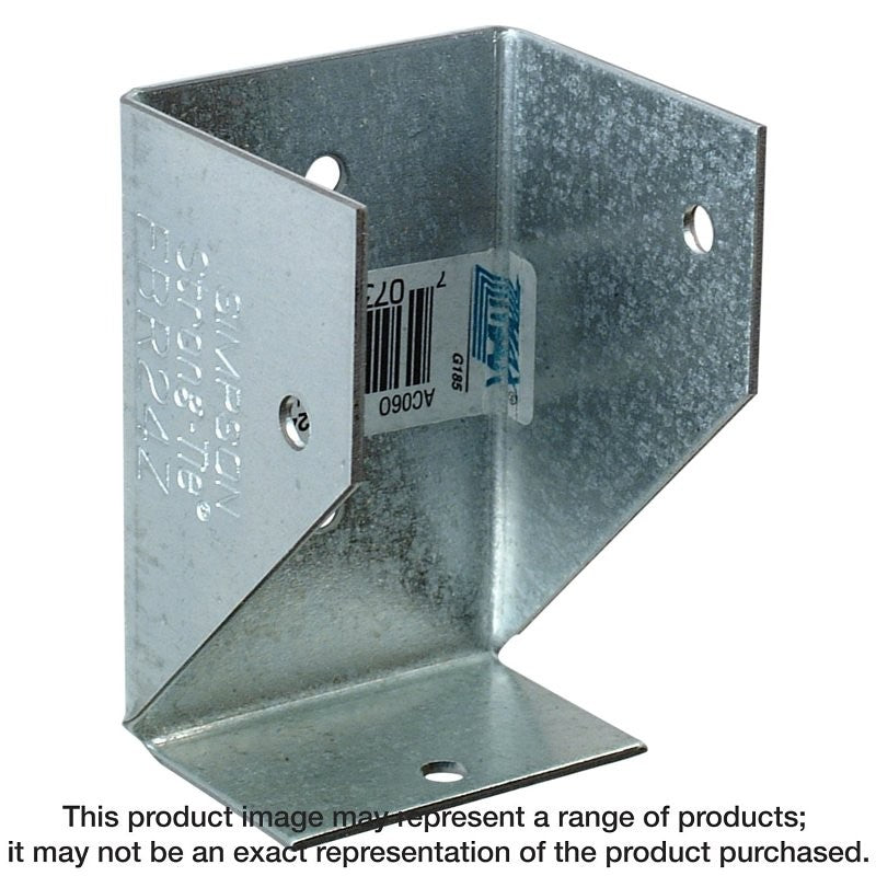 Simpson Strong-Tie FBR FBR24Z Fence Bracket, 1-9/16 in W, 18 ga Thick Material, Steel, ZMAX®; Galvanized (Pack of 100)