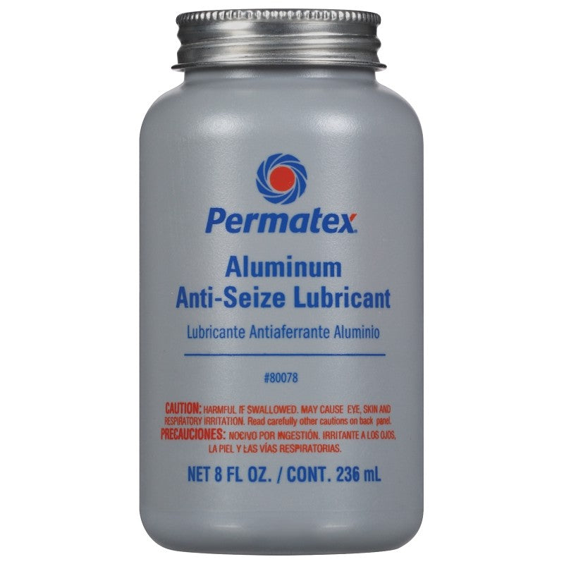 Permatex 80078 Lubricant, Grease Base, Silver, 8 oz Bottle, Paste