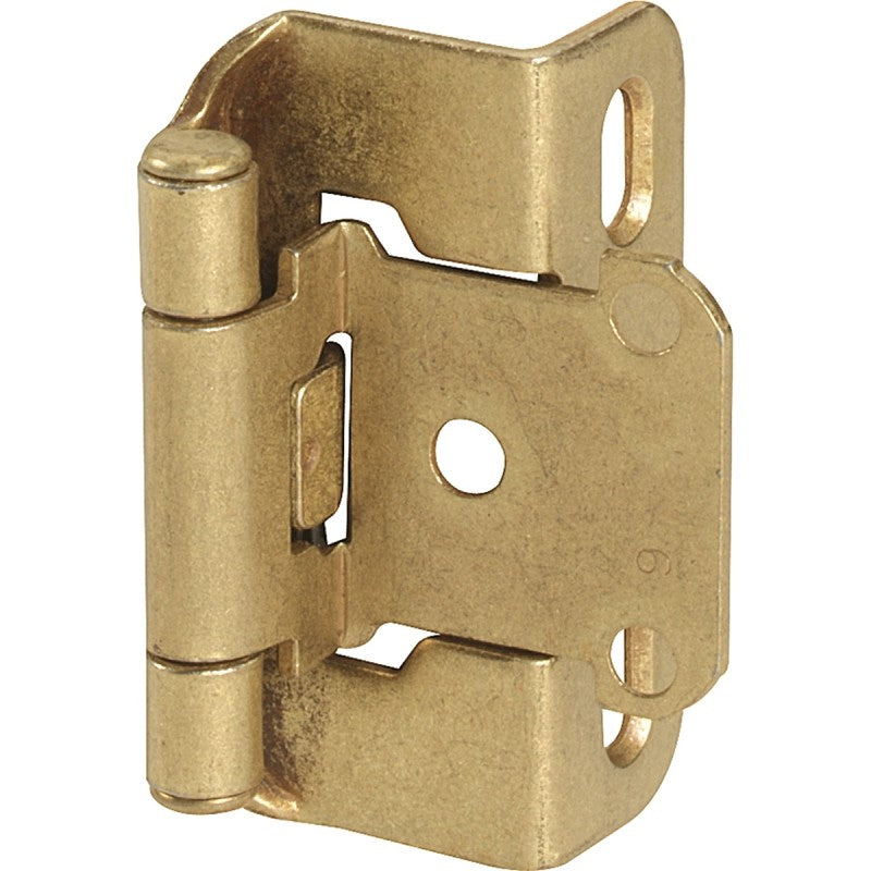 Amerock BPR7550BB Cabinet Hinge, Burnished Brass, 2-1/4 in L x 1-1/2 in W