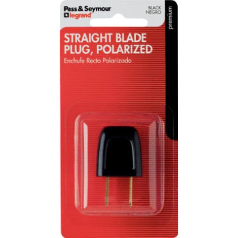 Legrand 26016BKBPCC10 Electrical Plug, 2 -Pole, 10 A, 125 V, NEMA: NEMA 1-15P, Black