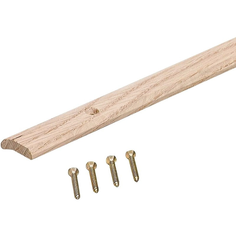 M-D 85308 Carpet Trim, 72 in L, 1 in W, Smooth Surface, Hardwood, Unfinished