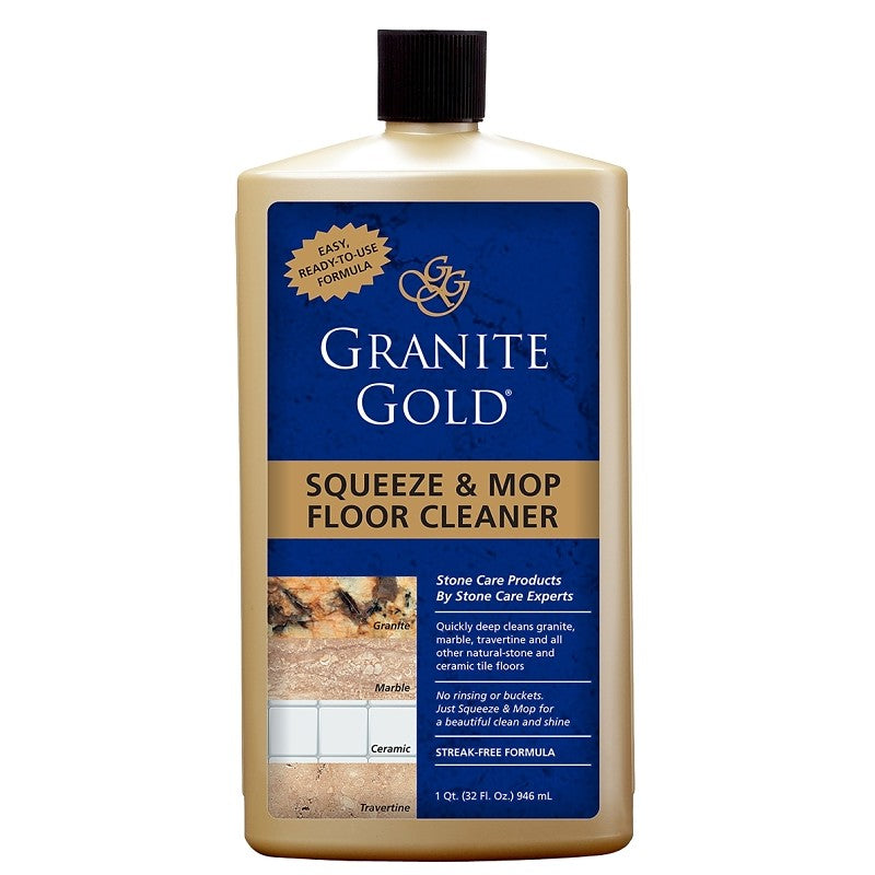 Granite Gold GG0046 Squeeze and Mop Floor Cleaner, 32 oz, Liquid, Lemon Citrus, Clear (Pack of 6)