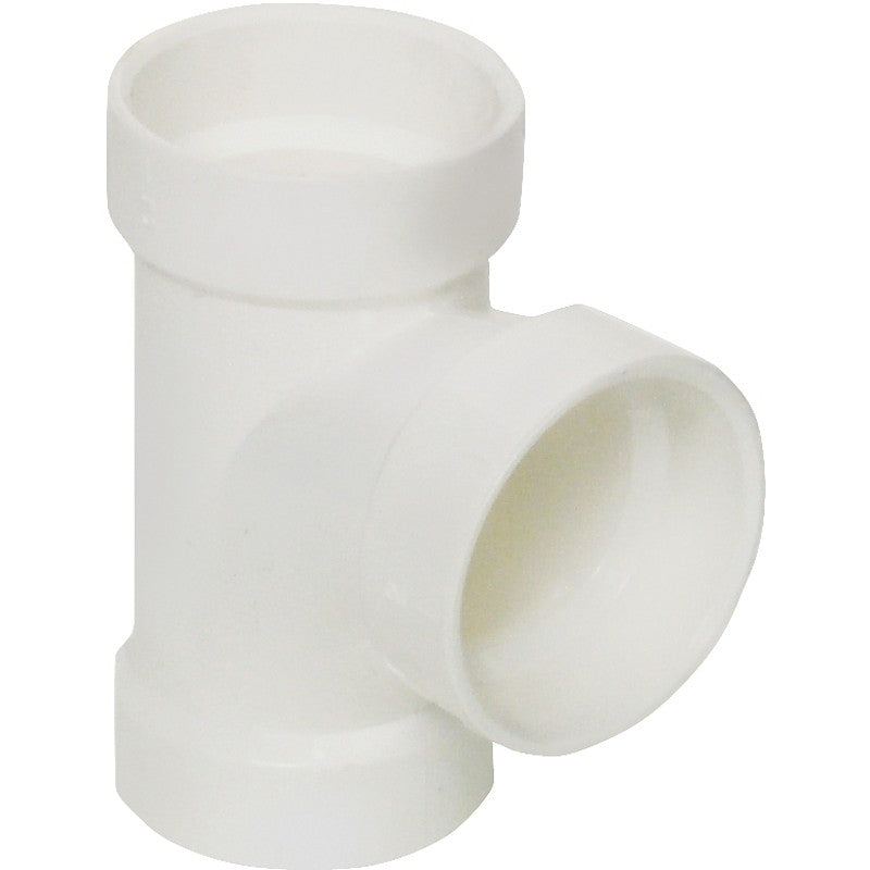 Canplas 192152L Sanitary Pipe Tee, 2 in, Hub, PVC, White