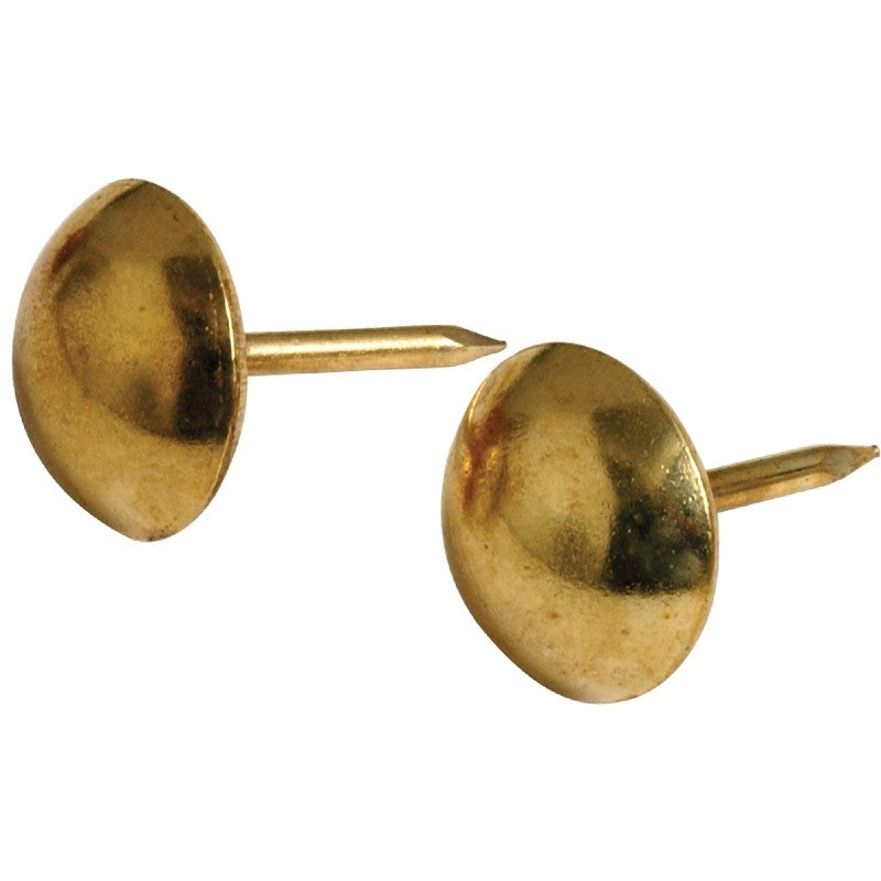 Hillman 122682 Furniture Nail, Brass, Round Head (Pack of 6)
