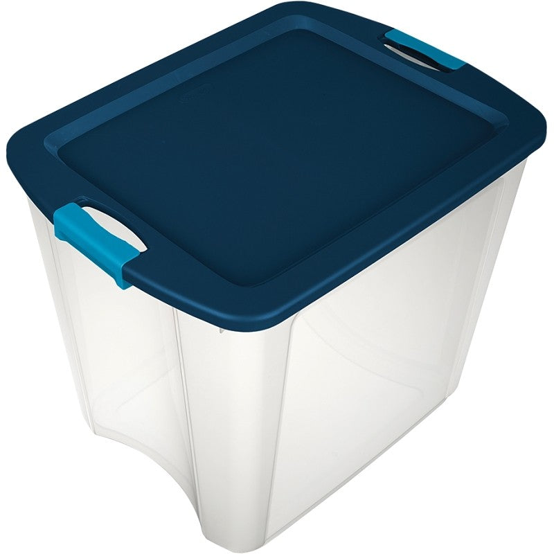 Sterilite 14489604 Carry Tote, Plastic, Clear, 23-5/8 in L, 18-5/8 in W, 20-1/8 in H (Pack of 4)