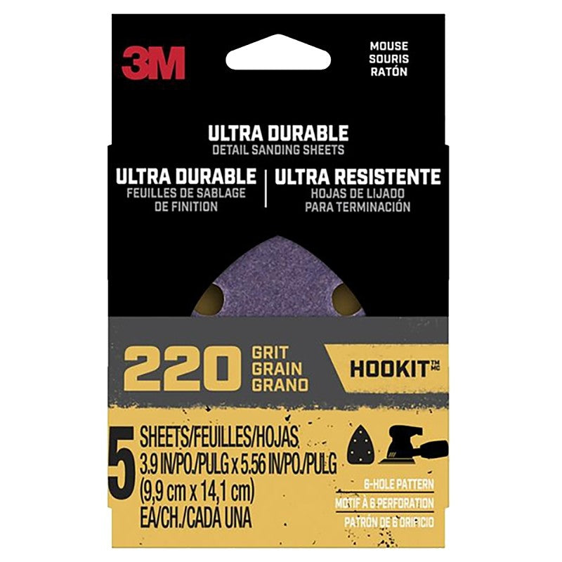 3M COLORmaxx 27383 Sandpaper Sheet, 220 Grit